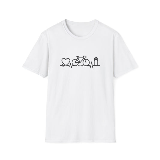 Bicycle on heartbeat line T-Shirt